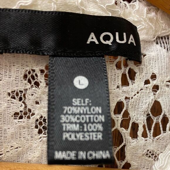 Aqua cream sheer lace scoop neck sleeveless tunic tank - Picture 2 of 6